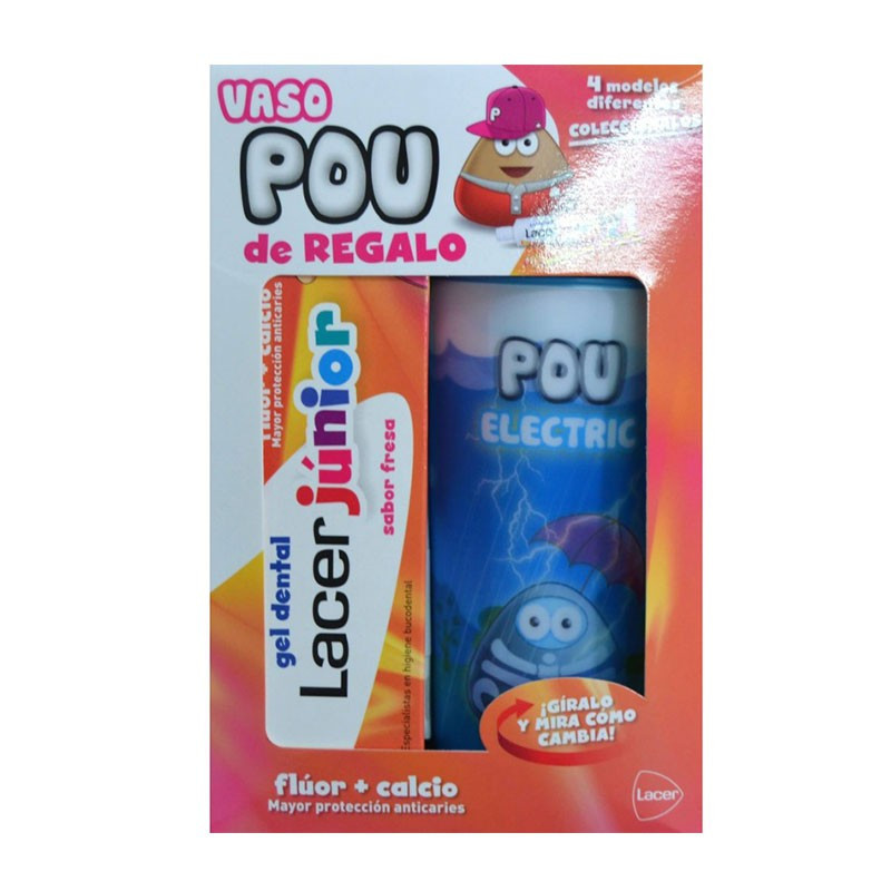Lacer Junior Dentífrico Fresa 75ml + Vaso de Regalo