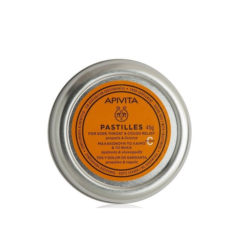 Apivita Pastillas Propoleo y Regaliz 45gr