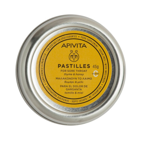 APIVITA PASTILLAS GARGANTA TOMILLO MIEL 45GR