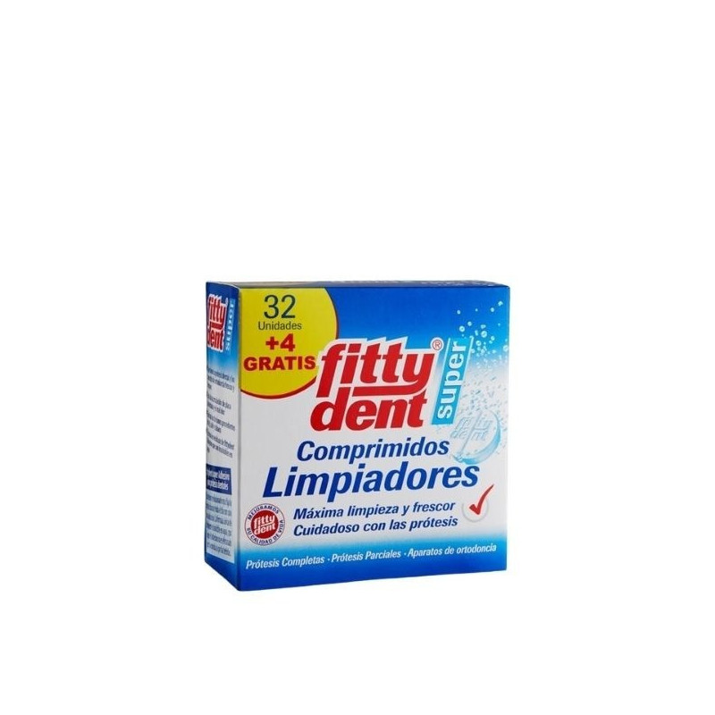 fittydent comprimidos limpiadores 32+4gratis