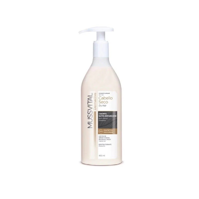 MUSSVITAL DERMACTIVE CHAMPÚ CABELLO SECO 400ML