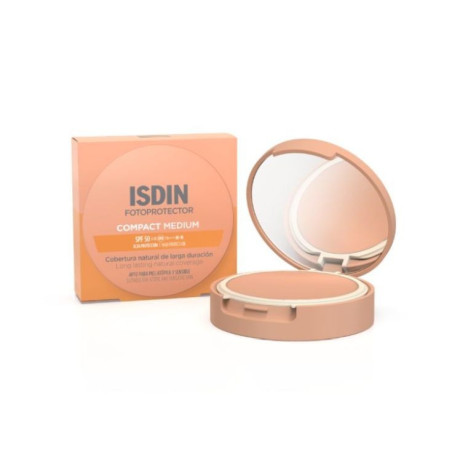ISDIN COMPACT MEDIUM 50+ COBERTURA NATURAL LARGA DURACION
