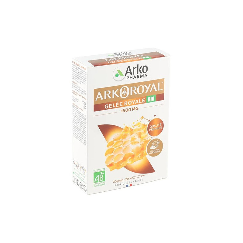 ARKOPHARMA ARKOROYAL TRÉSOR DE LA RUCHE JALEA REAL 1500MG BIO 20 AMPOLLAS