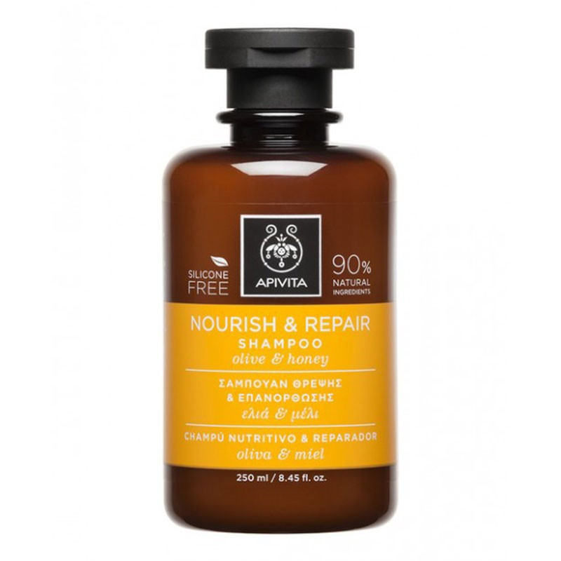 Apivita Champú Nutritivo Reparador Oliva y Miel 250ml