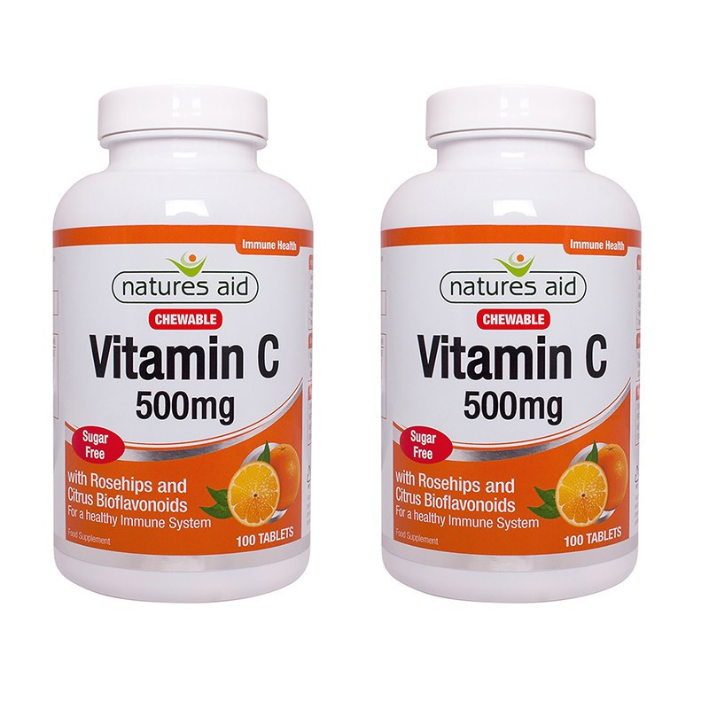 Natures Aid Vitamina C 500mg 100 comprimidos x2 unidades
