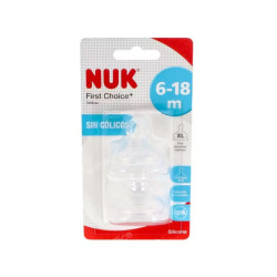 NUK TETINA FIRST CHOICE 6-18M SILICONA FLUJO XL X 2