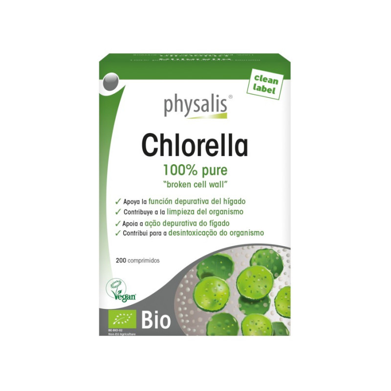 Physalis Chlorella BIO 100% Pura 200 comprimidos