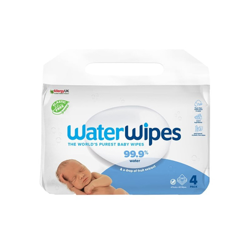Waterwipes Lote de 4 x 60 Toallitas