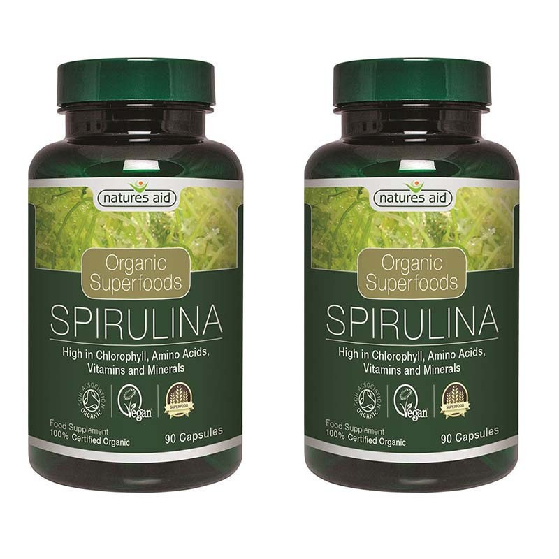 Natures Aid Spirulina 90 cápsulas x2 unidades