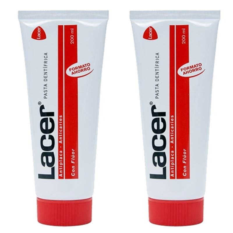 Lacer Dentífrico con Flúor 200ml x2 unidades