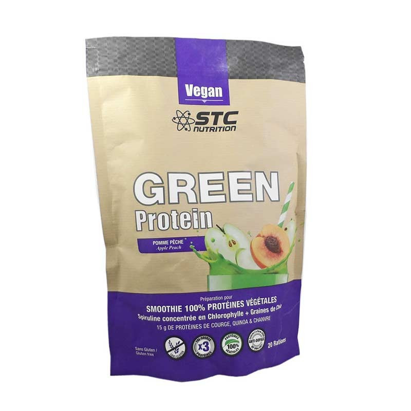 STC Vegan Green Protein Manzana Melocotón 500gr