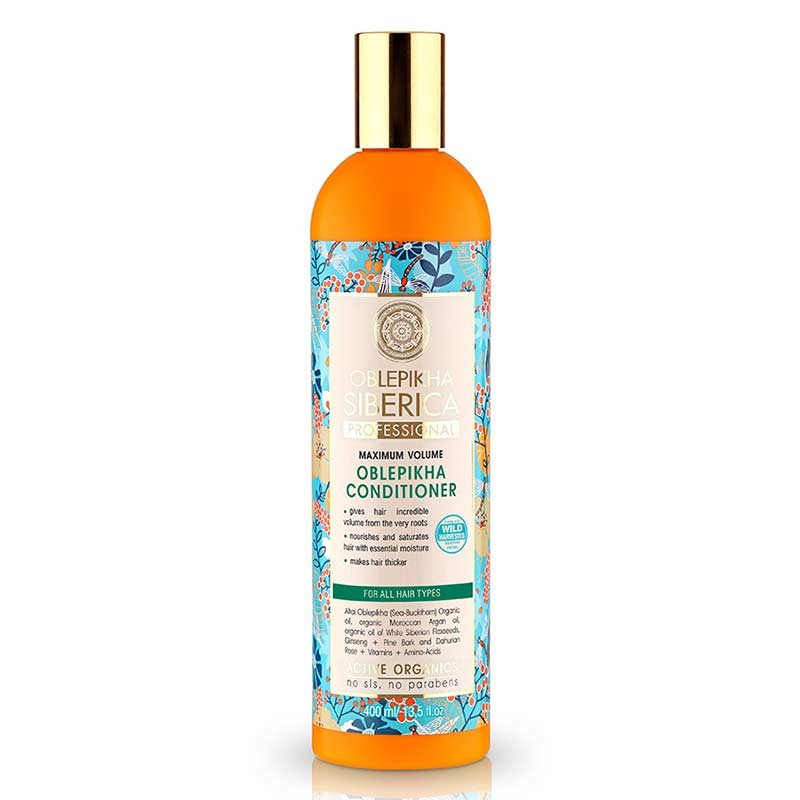 Natura Siberica Oblepikha Acondicionador Profesional Máximo Volumen 400ml