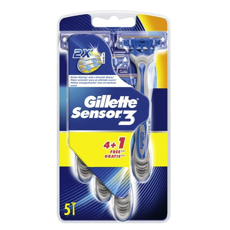 Gillette Sensor 3 Cuchillas de Afeitar 5ud