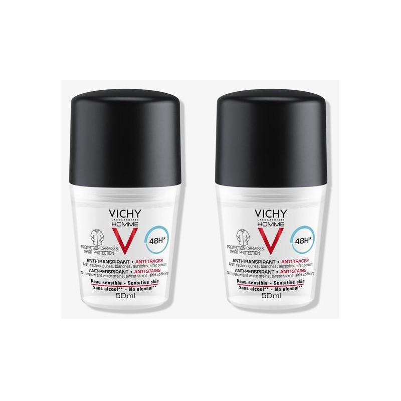 Vichy Desodorante Antitranspirante Anti-Manchas Global Roll-on x2 unidades