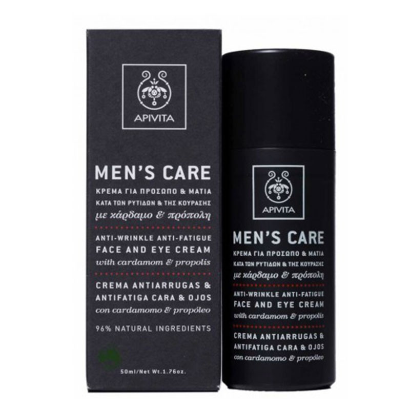 Apivita Men's Care Crema Antiarrugas Antifatiga Cara y Ojos 50ml