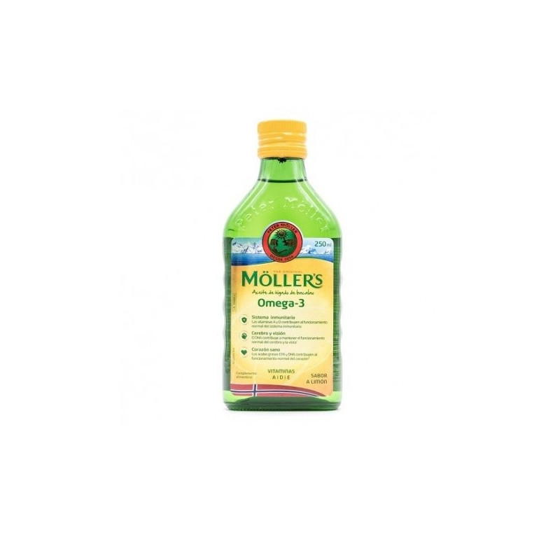Moller´s aceite de bacalao (1 envase 250 ml sabor limon)