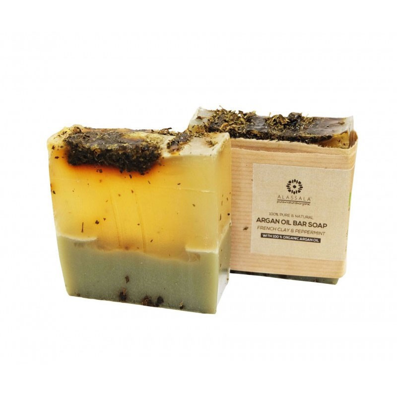 Alassala Argan Oil Bar Soap Jabón French Clay y Peppermint 100gr