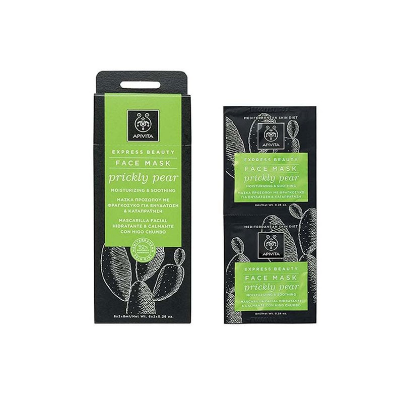 Apivita Mascarilla Facial Hidratante Calmante con Higo Chumbo 2ud