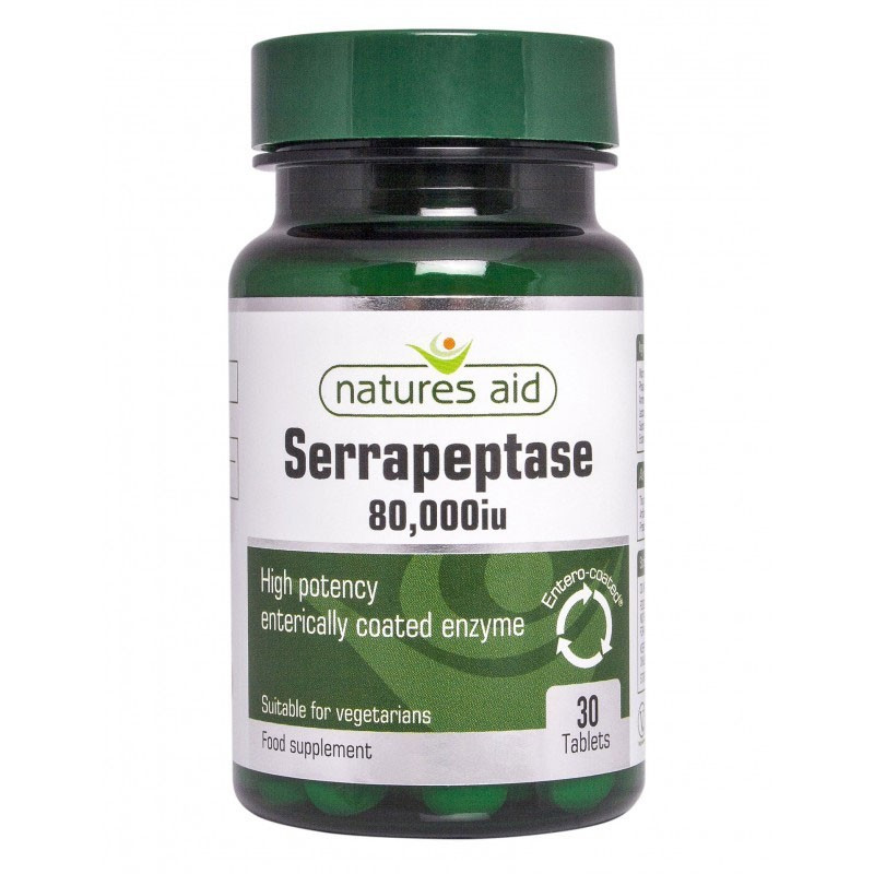 Natures Aid Serrapeptasa 80.000iu 30 cpr