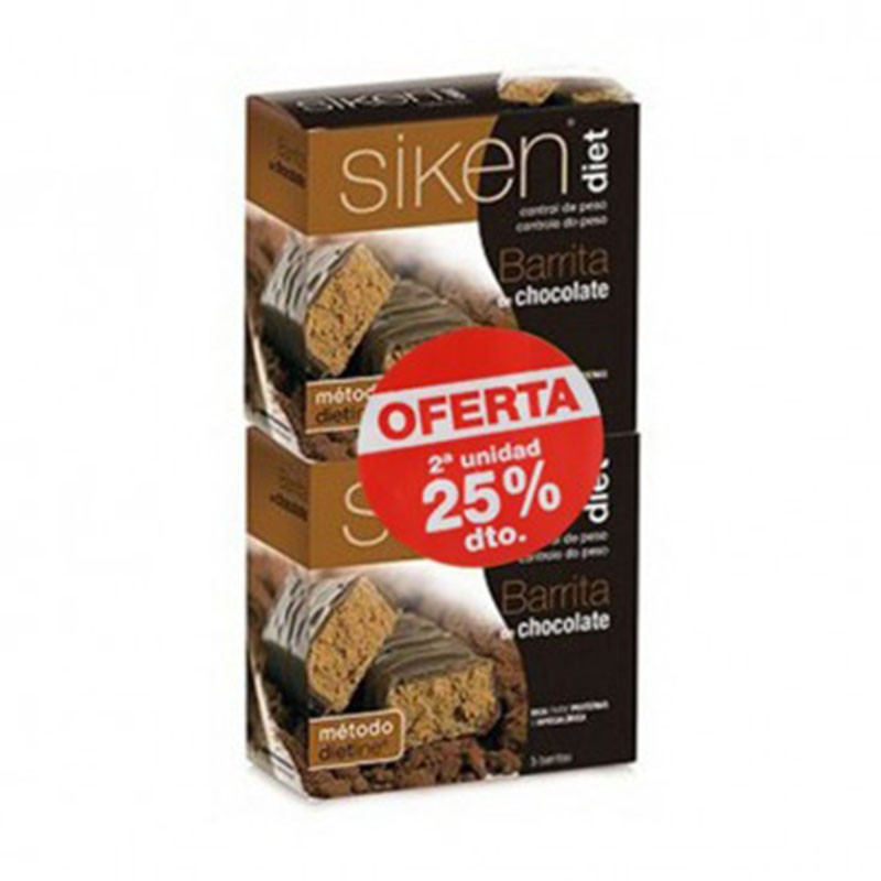 Siken Diet Barrita de Chocolate 5ud Pack de 2 unidades