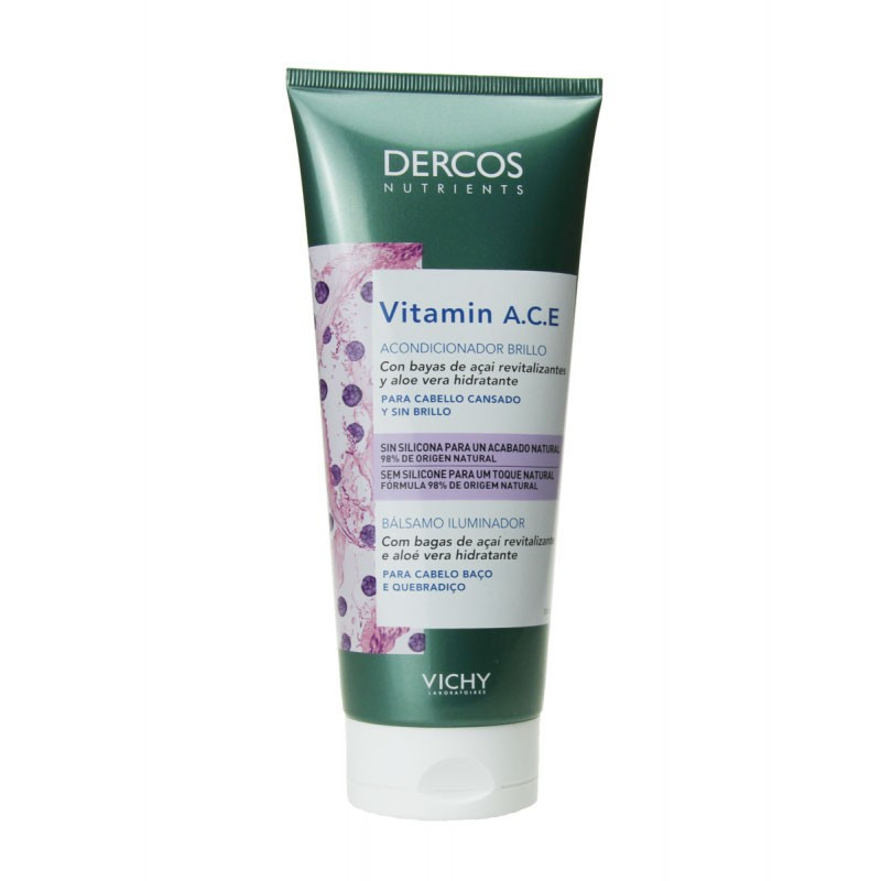 Dercos Vitamin A, C, E Bálsamo Brillo Cabellos Secos y Fatigados 200ml
