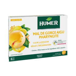 HUMER MAL GORGE PHARYNGITE MIEL CITRON 20 PASTILLES