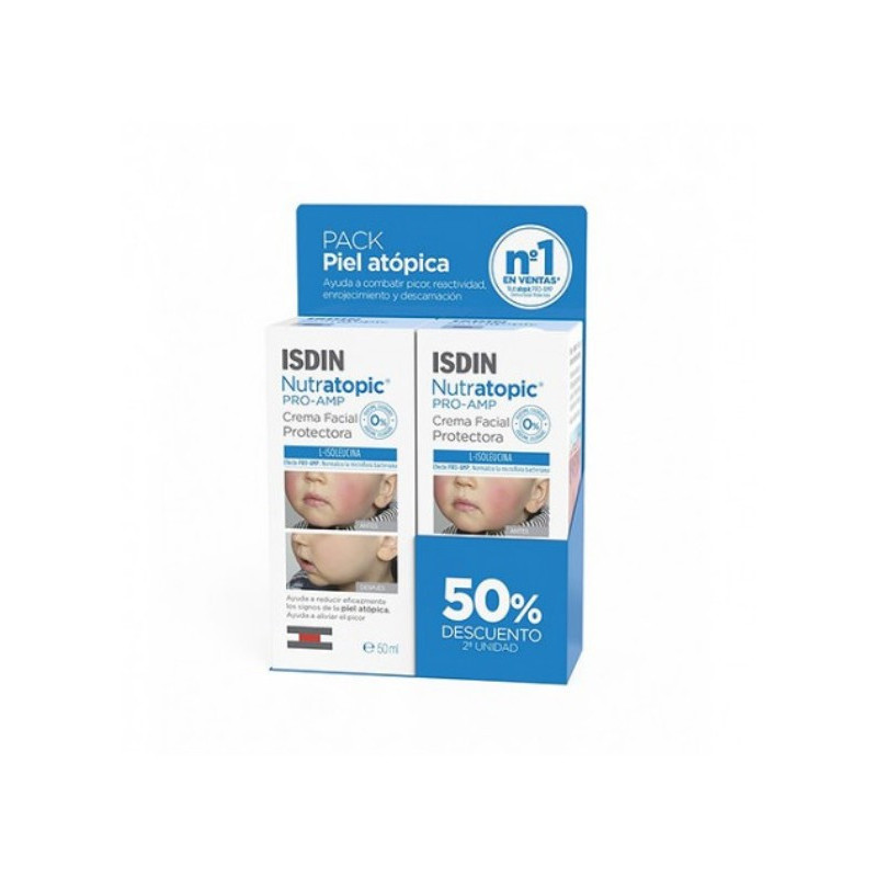 ISDIN NUTRATOPIC PRO-AMP CREMA FACIAL PROTECTORA 2 X 50 ML