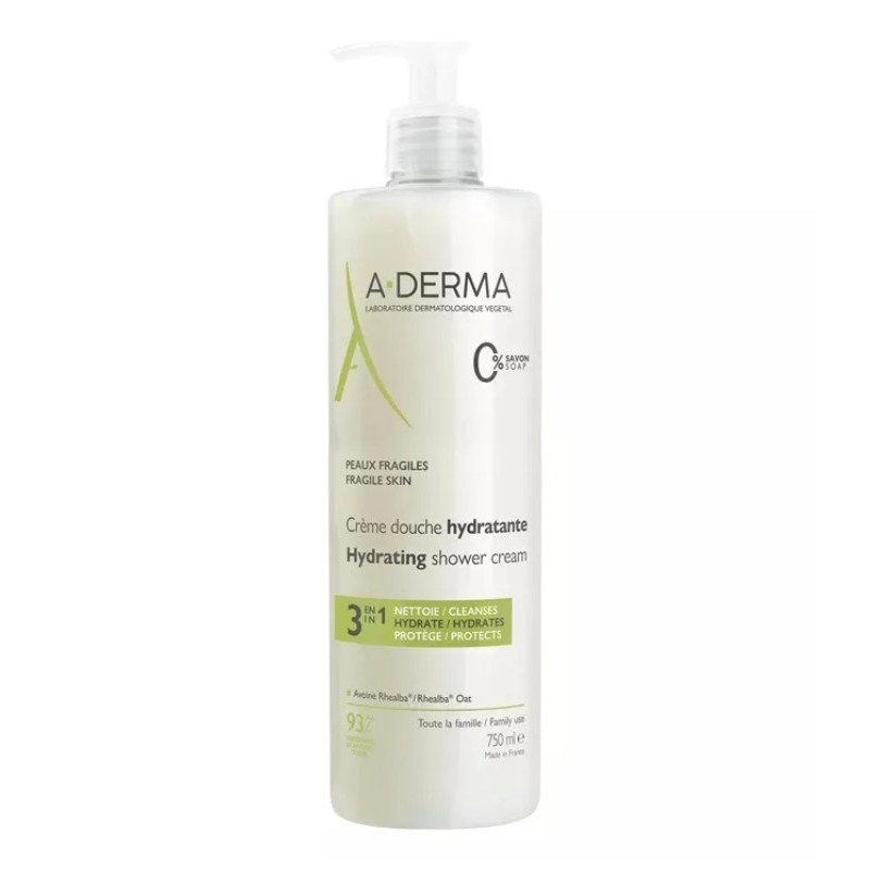 A-DERMA CREMA DE DUCHA HIDRATANTE 3 EN 1 750 ML