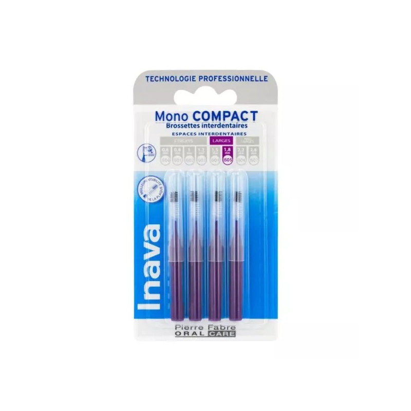 Cepillos MONO COMPACT Violeta 1.8mm ISO5 - Espacios Interdentales Amplios - Caja