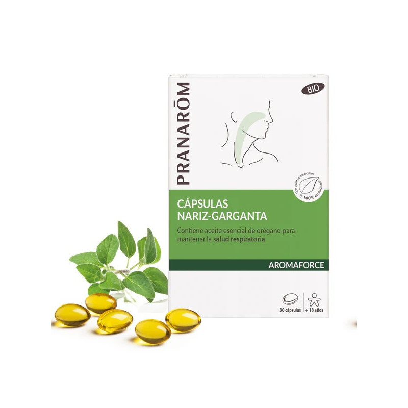 PRANAROM AROMAFORCE Cápsulas Nariz-Garganta - Bio