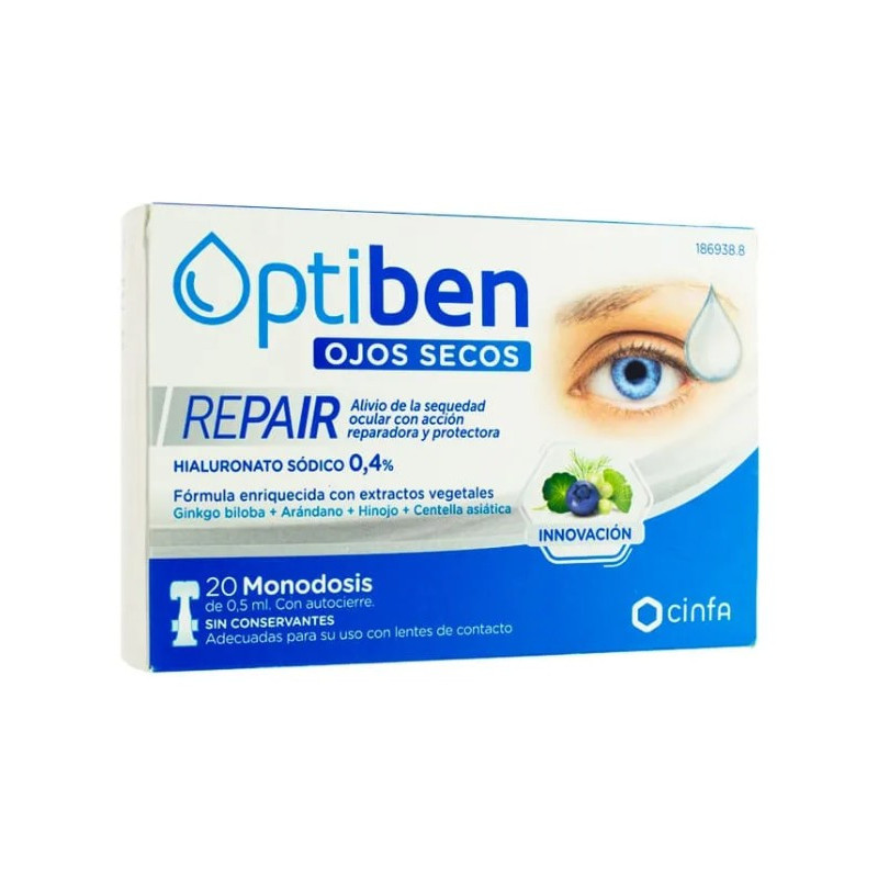 OPTIBEN OJOS SECOS REPAIR 20 MONODOSIS