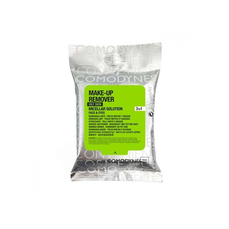 Comodynes Make Up Remover Solución Micelar 20 toallitas pieles mixtas grasas