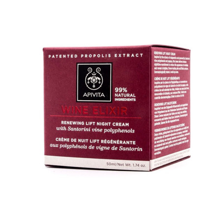 Apivita Wine Elixir Crema de Noche Reparadora con Efecto Lifting 50ml