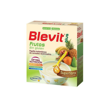 BLEVIT PLUS FRUTAS SIN GLUTEN SUPERFIBRA 600G +4M