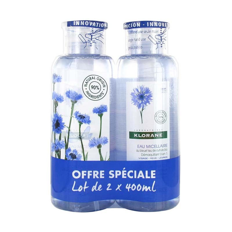 Klorane Agua Micelar 400ml x2 unidades