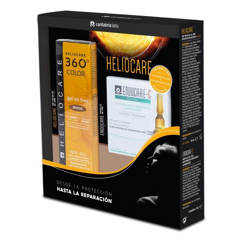 Heliocare Cofre Gel Oil-Free Bronze SPF50 50ml + Endocare C Oil Free 7 ampollas