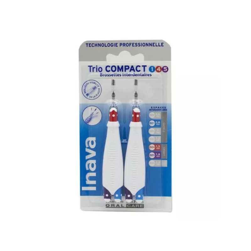 TRIO COMPACT 1 4 5 Pinceles - 0.8mm ISO1, 1.5mm ISO4, 1.8mm ISO5 - 2 Mangos + 6