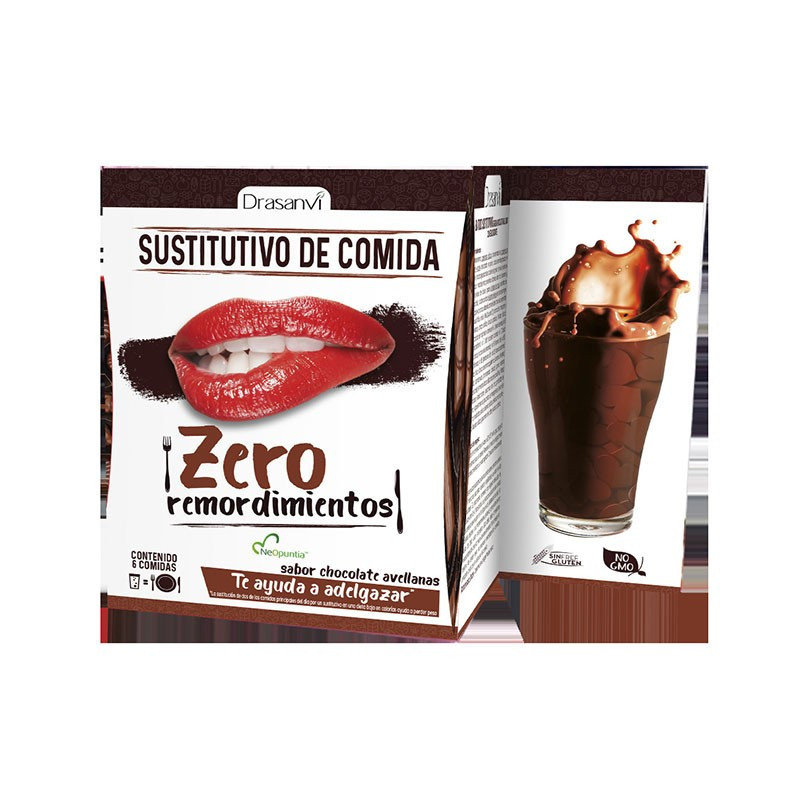Drasanvi Batido Sustitutivo de Comida Sabor Chocolate Avellanas 6 sobres