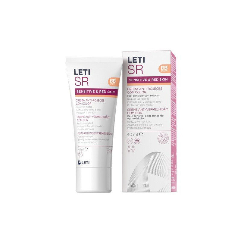 Leti SR Sensitive Red Skin Crema Antirojeces con Color 40ml