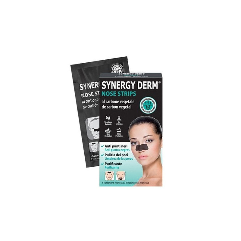 Incarose Synergy Derm Nariz Tiras Carbón Vegetal 4 Parches