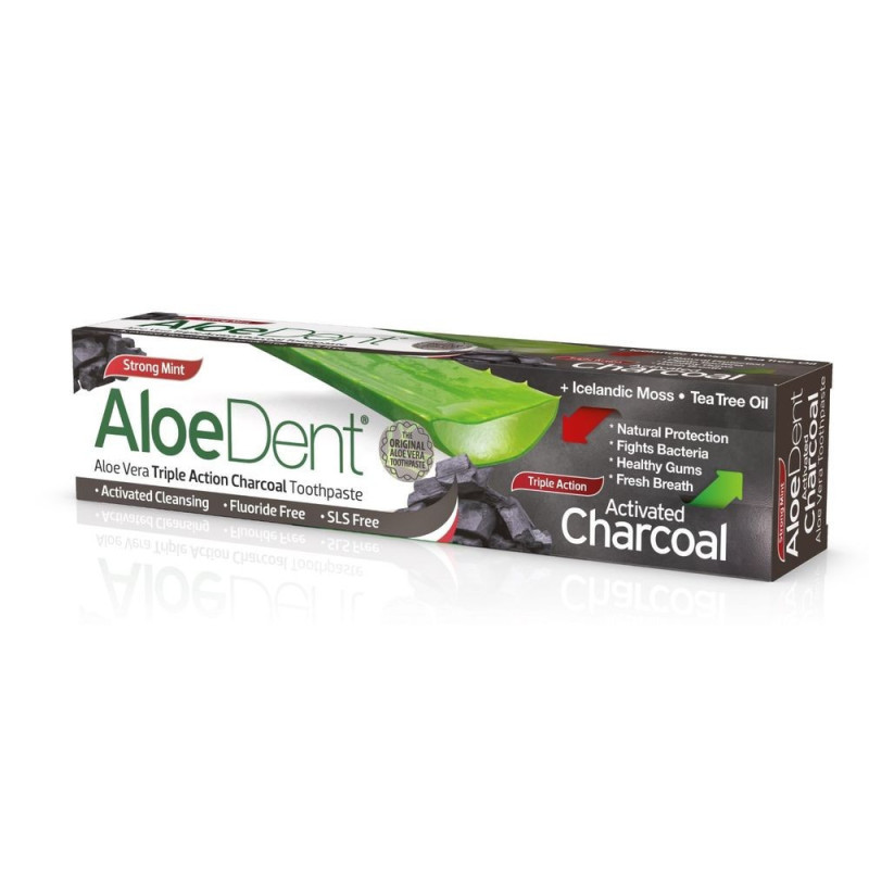 Aloedent Dentifrico Aloe Vera Con Carbon Activado 100 Ml