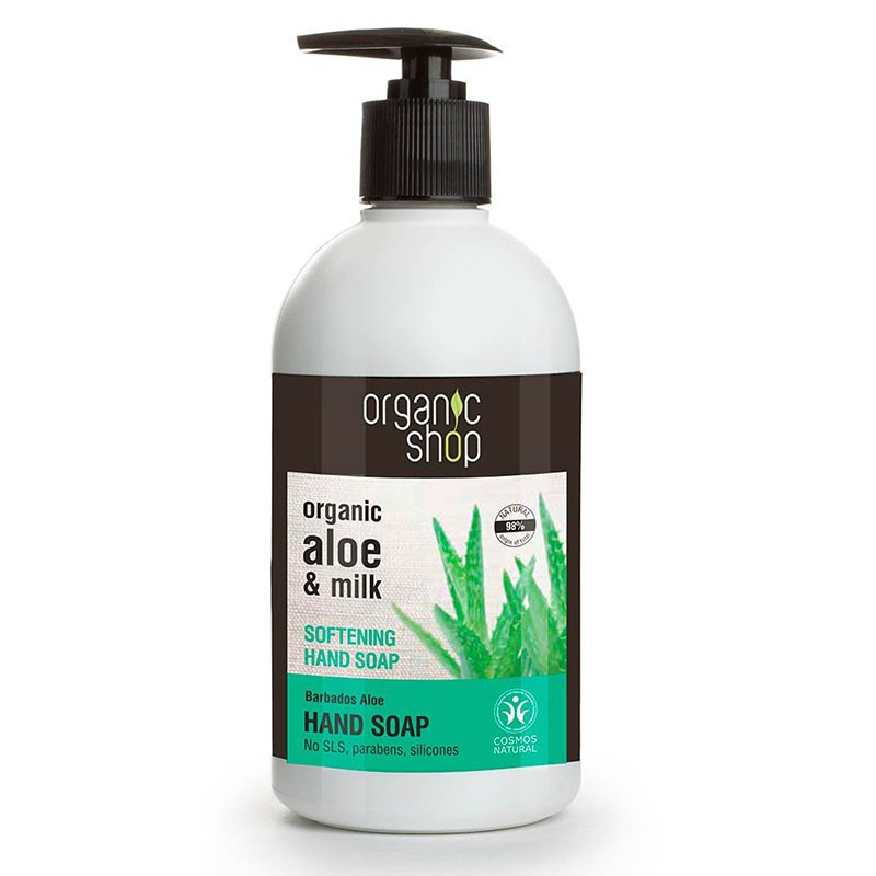 Organic Shop Jabón de Manos con Aloe Vera y Leche 500ml
