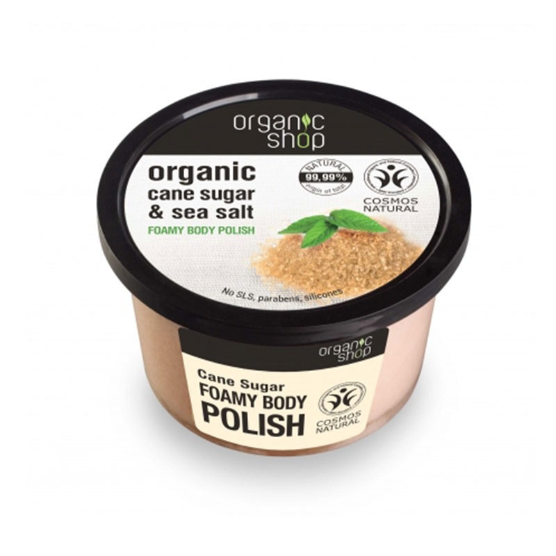 Organic Shop Exfoliante Corporal Caña de Azúcar y Sal Marina 250ml