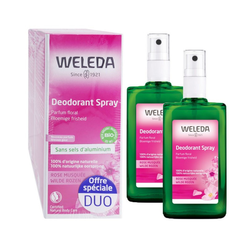 Weleda Rosa Mosqueta Desodorante 100mo vapo x2 unidades