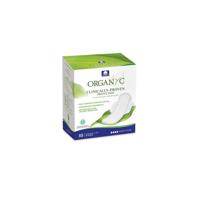 ORGANYC COMPRESA DE NOCHE CON ALAS 10 UNIDADES