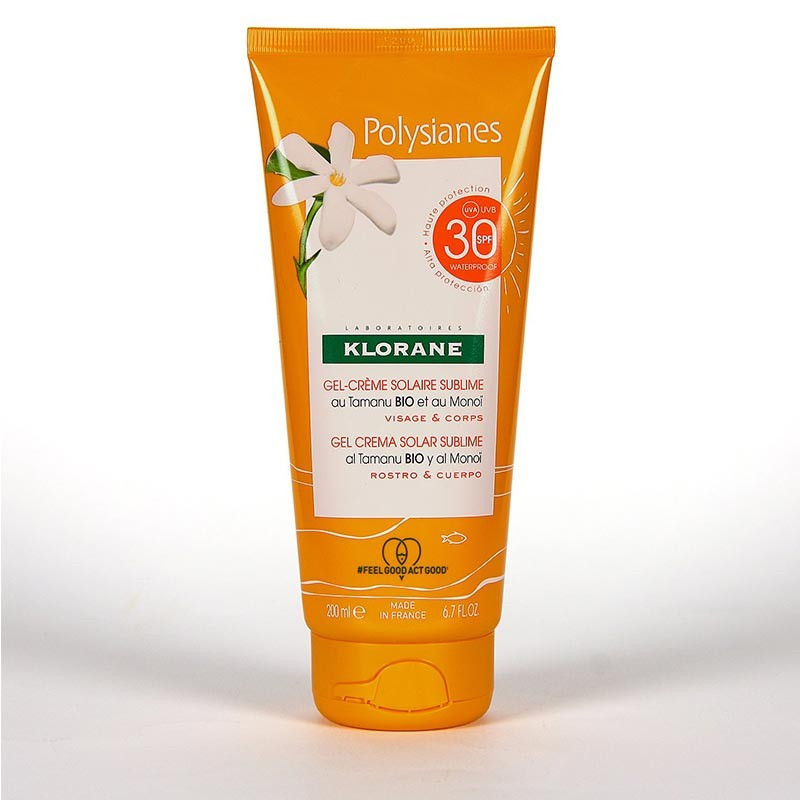 Klorane Polysianes Gel-Crema Solar Sublimadora SPF30 200ml