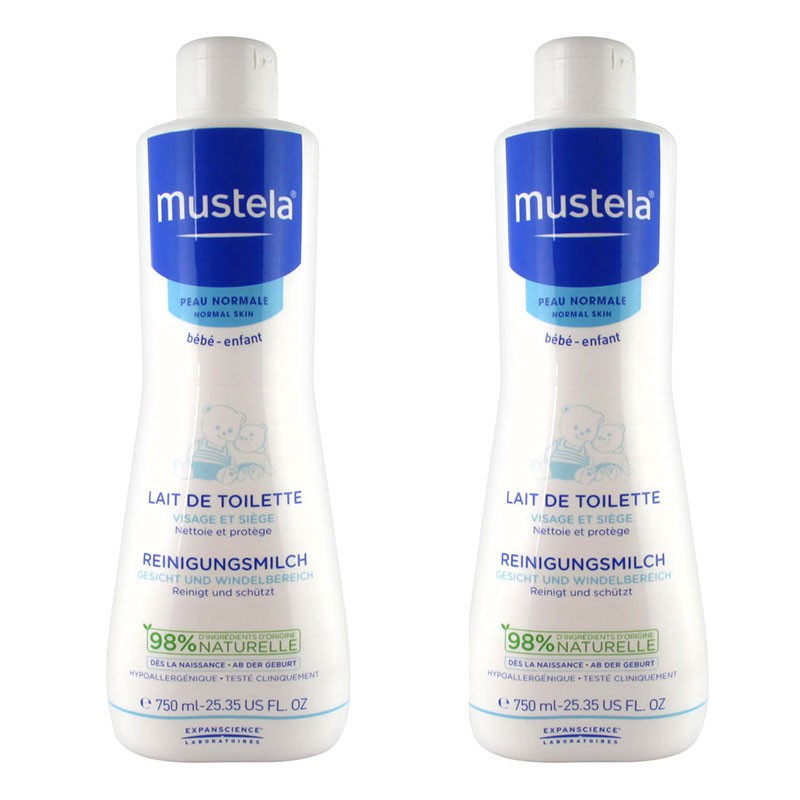 Mustela Leche Limpiadora 750ml x2 unidades