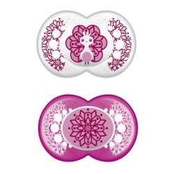 MAM ORIGINAL CHUPETE LÁTEX +6M ROSA X 2