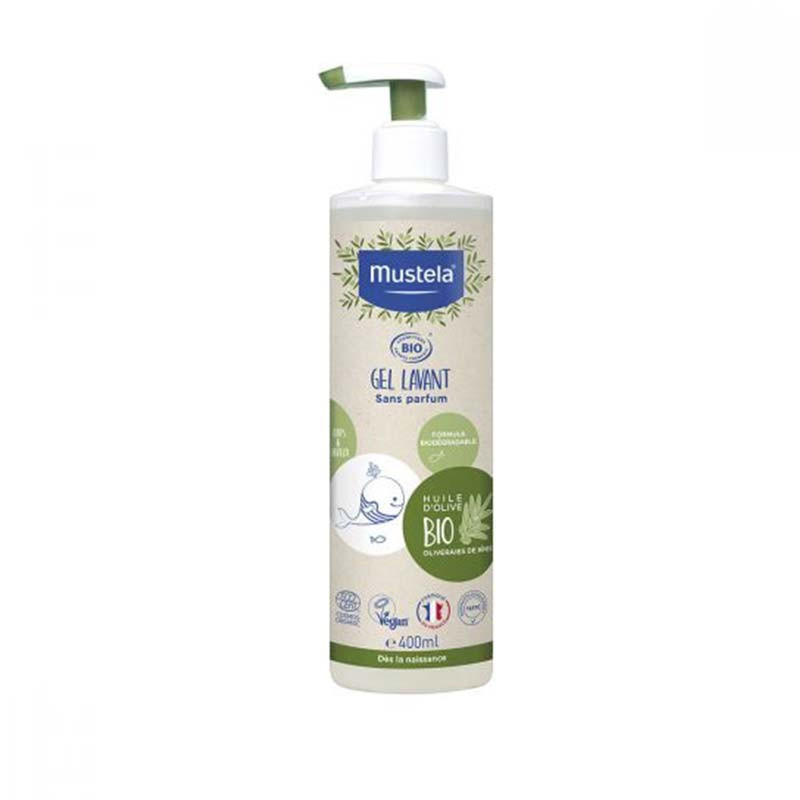 Mustela Gel Limpiador Bio con Aceite de Oliva 400ml