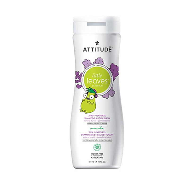 Attitude Champú-Gel de Baño Vainilla Pera 473ml